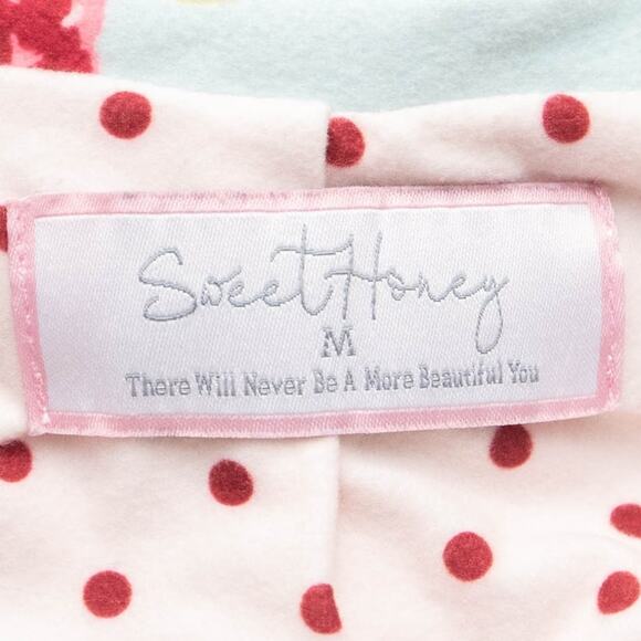 Sweet Honey Floral Print Button Up Pajama Top Size Medium - Picture 7 of 11
